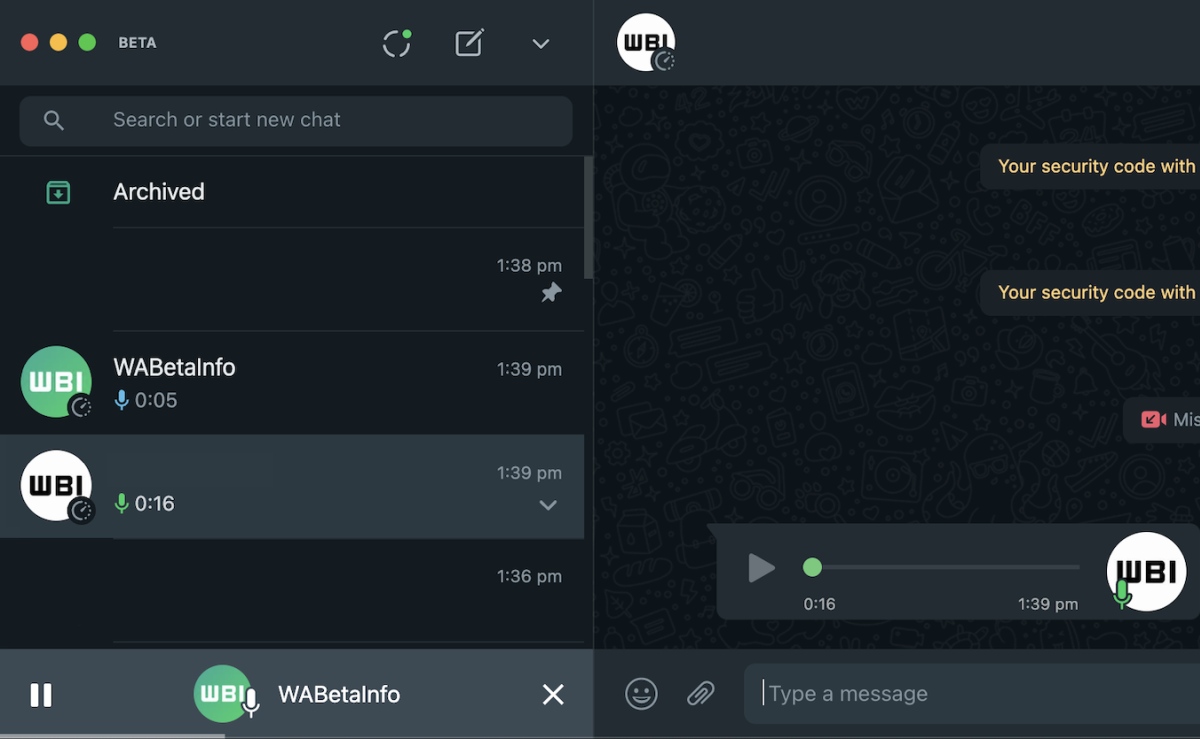 WhatsApp Testing Global Voice Message Player for Desktop, New Media Visibility Option, Redesigned Caption Menu