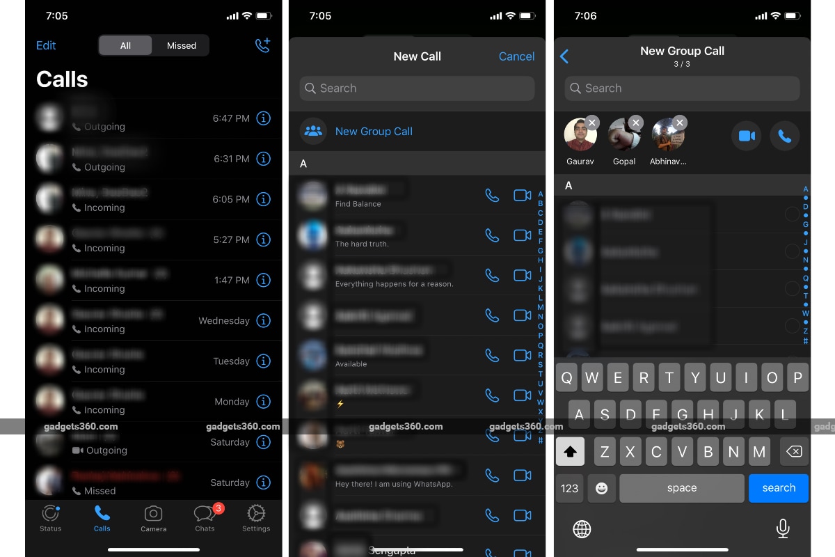 whatsapp group call iphone screenshots gadgets 360 WhatsApp