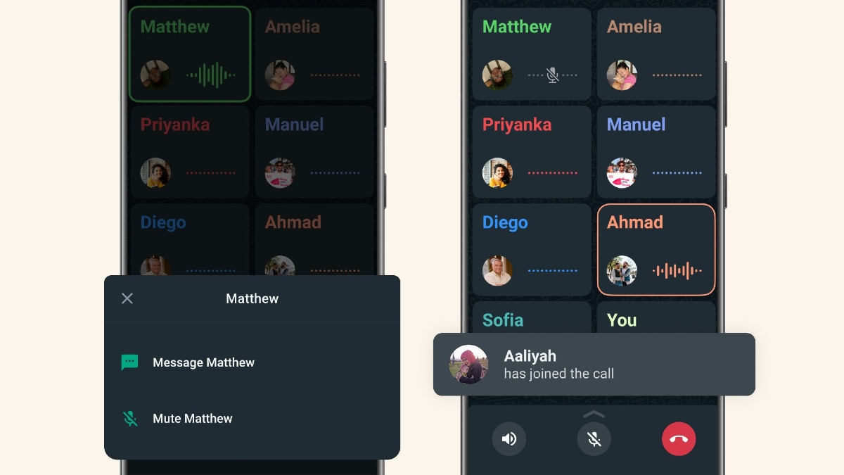 WhatsApp Group Voice Calls Updated With Options to Mute, Message Specific Participants