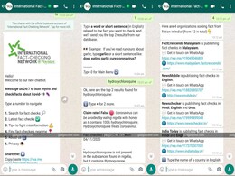 Global Fact-Checking WhatsApp Chat Bot Introduced to Call Out Fake COVID-19 News Global Fact-Checking WhatsApp Chat Bot Introduced to Call Out Fake COVID-19 News