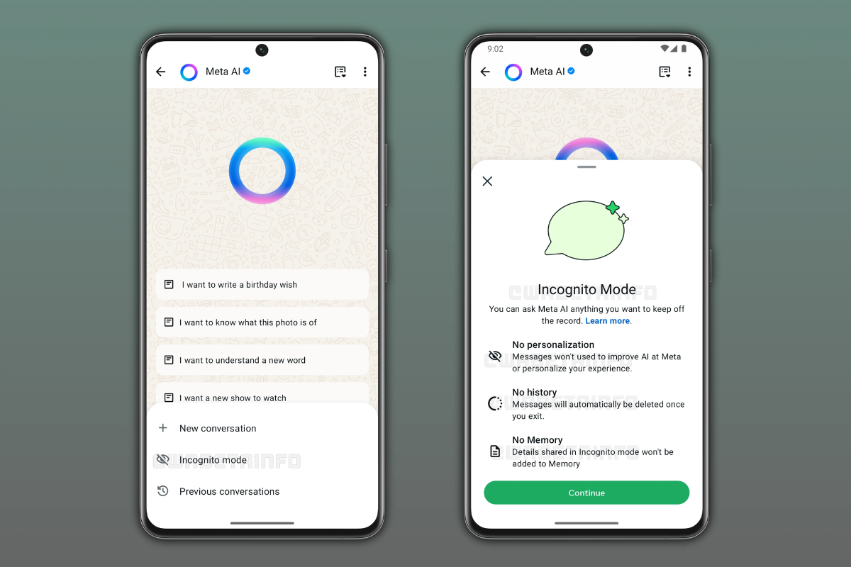whatsapp meta ai incognito mode wabeta main WhatsApp