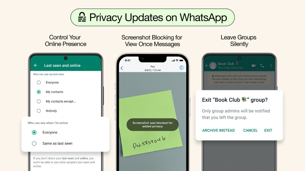 WhatsApp Users to Get Ability to Control Online Presence, Leave Groups Silently, and More: All Details