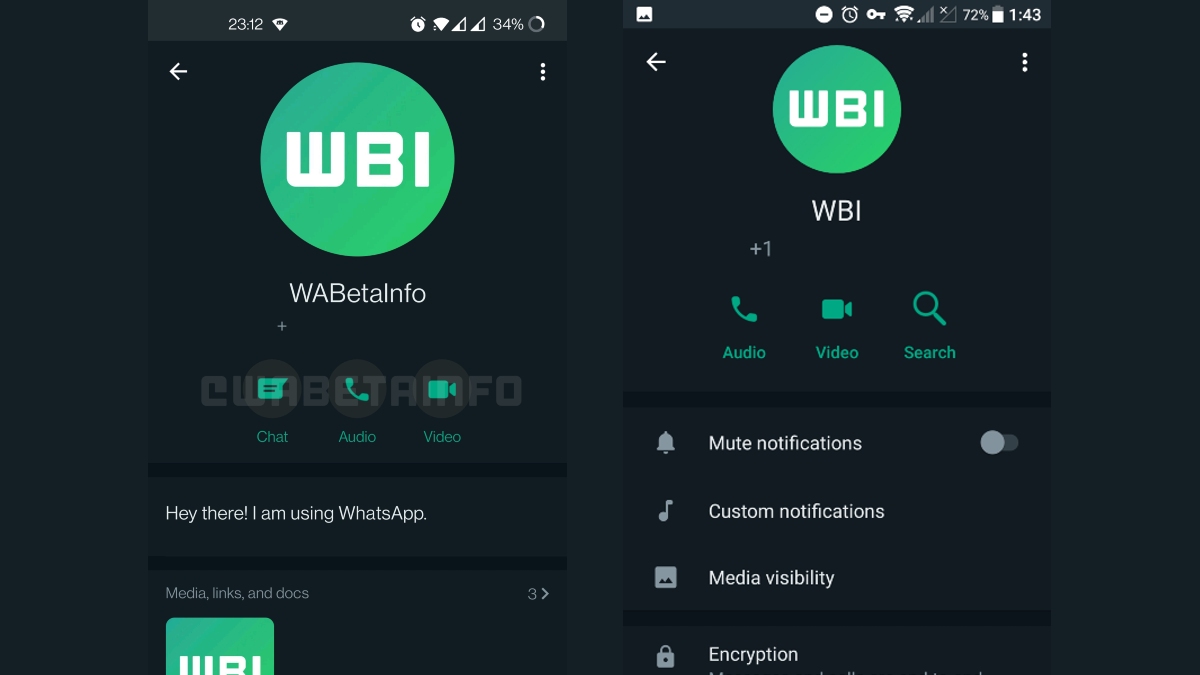 WhatsApp Testing New 'Search Message' Shortcut Option in Redesigned Contact Info Page for Android