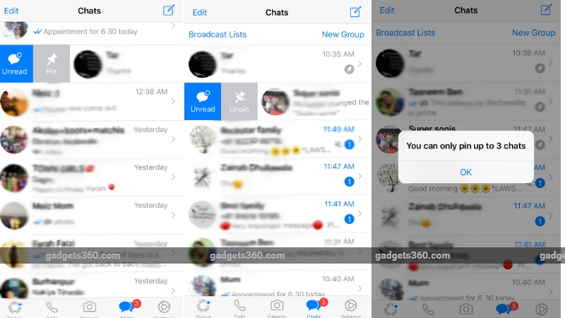 WhatsApp for iPhone Gets Pinned Chats, Support for All File Types, and More