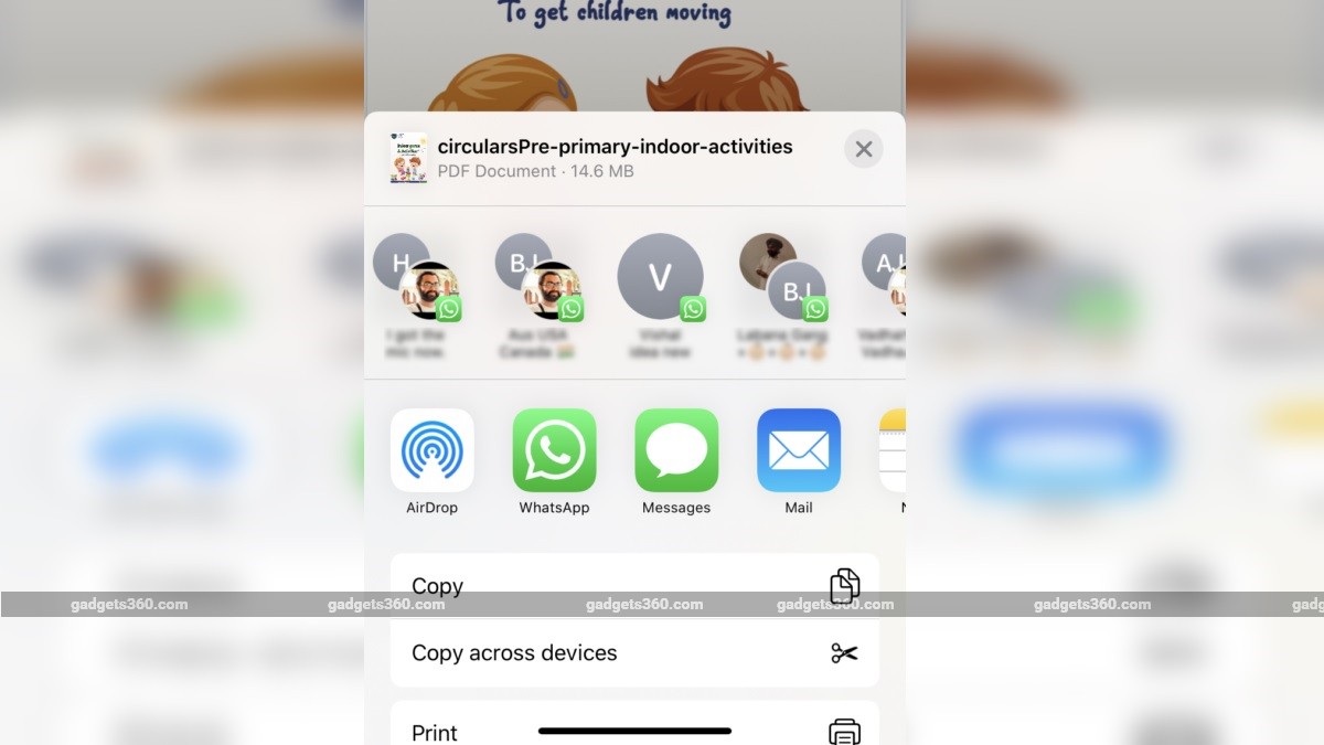WhatsApp on iPhone Now Shows WhatsApp Contacts in Share Sheet Suggestions