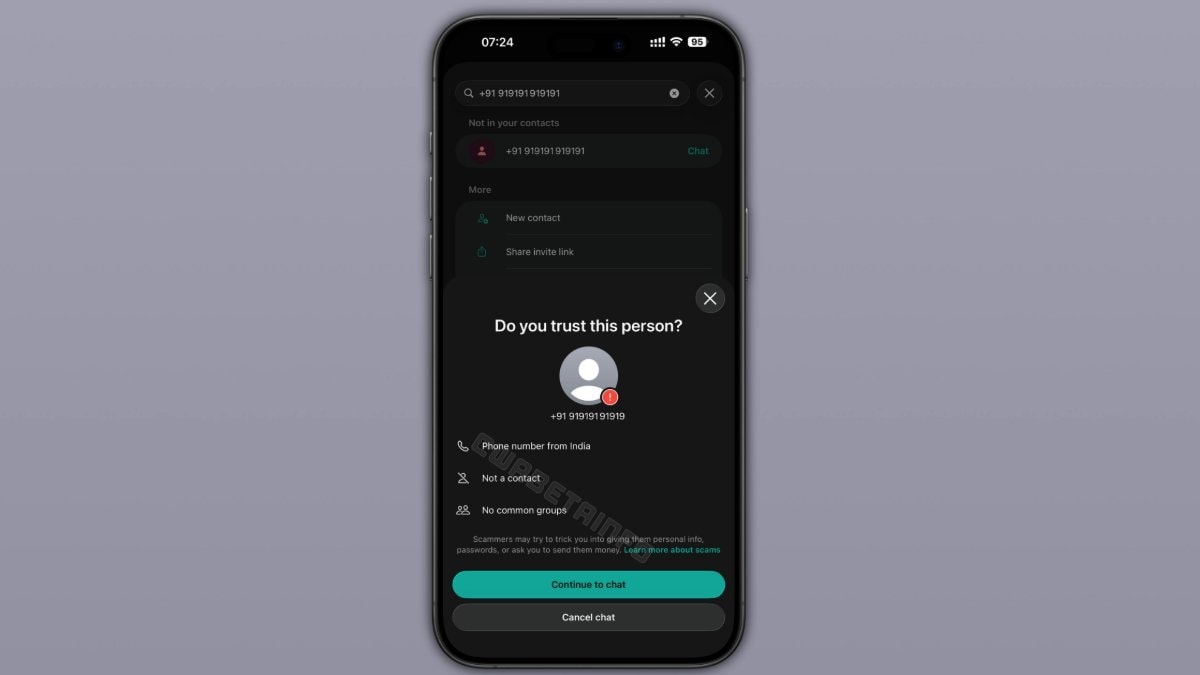 whatsapp trust warning wabetainfo WhatsApp