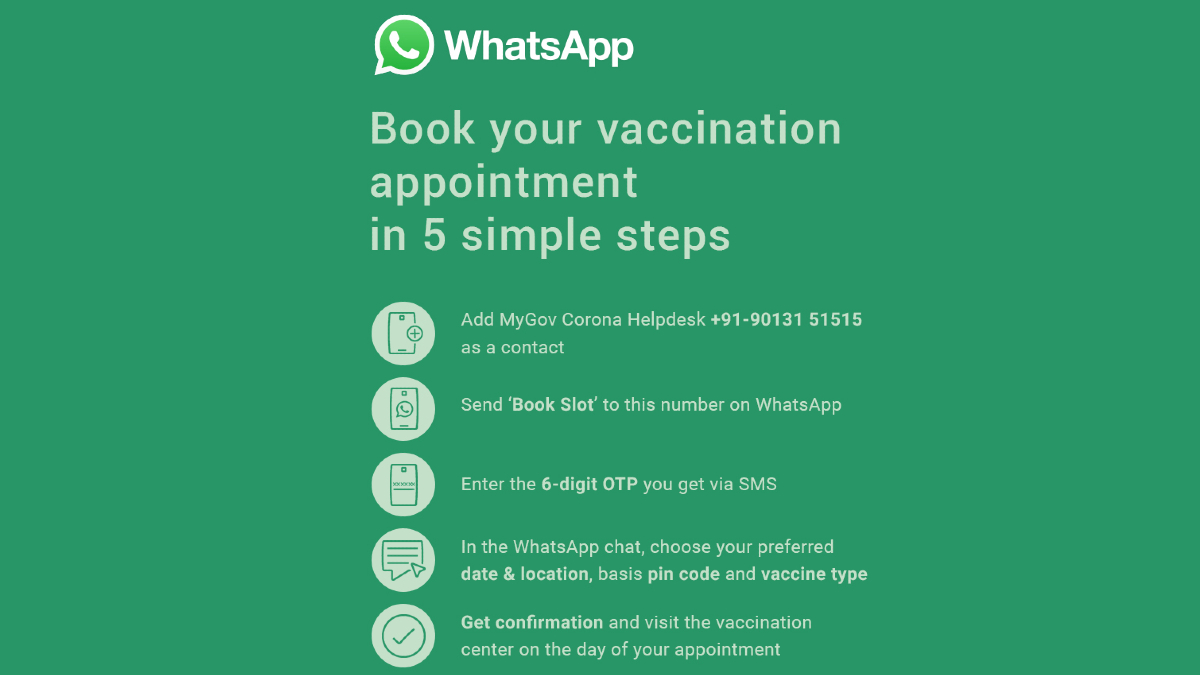How to Book COVID-19 Vaccination Slot Through MyGov Corona Helpdesk on WhatsApp