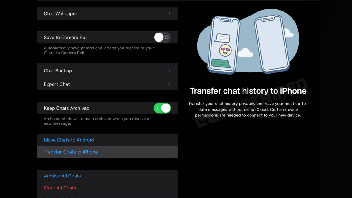 WhatsApp Could Soon Let Users Transfer Chats to a New iPhone Without Using iCloud: Report