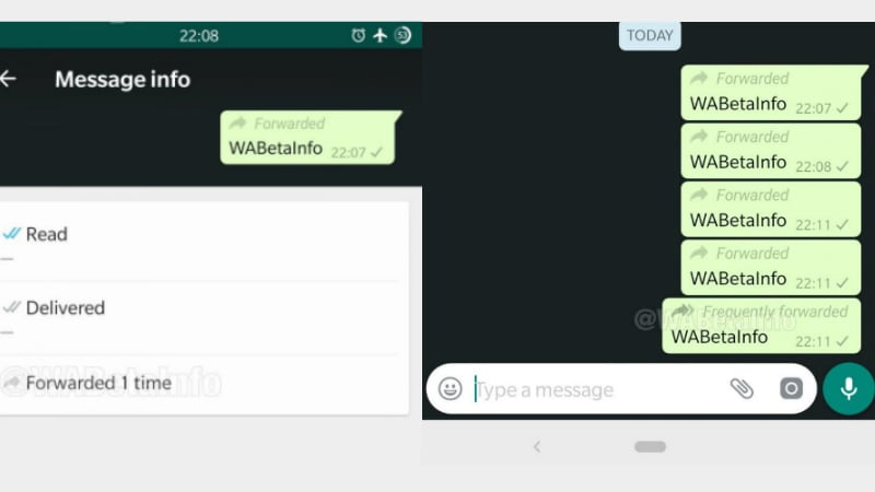 WhatsApp Forwarding Info, Frequently Forwarded Label Spotted; Short Link Support Comes to iOS