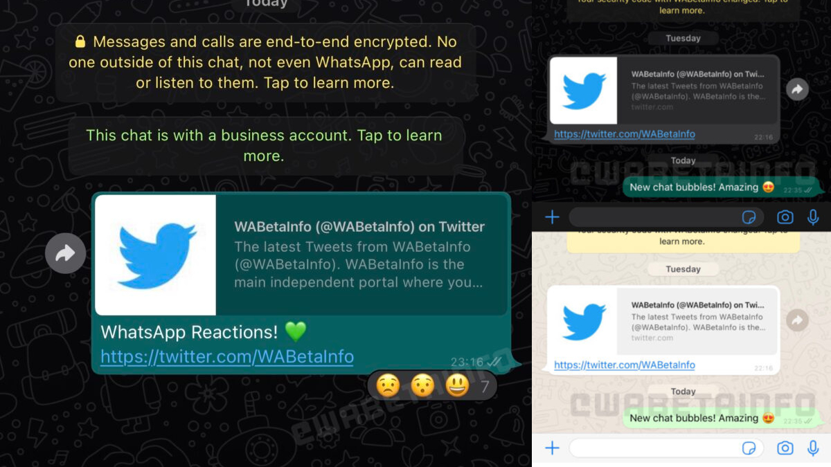 WhatsApp Emoji Reactions Spotted, Chat Bubble Redesign Seen on iOS Too