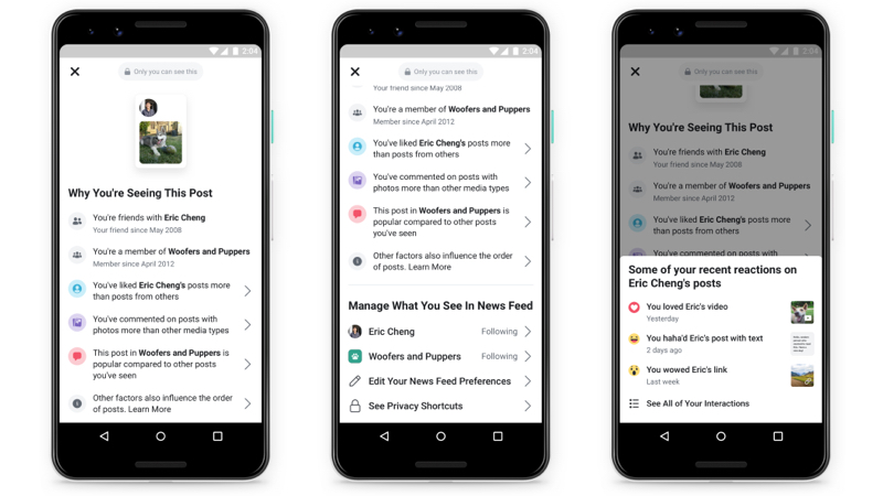 Facebook News Feed Gets a 'Why Am I Seeing This Post' Feature