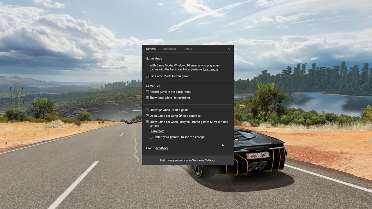 Game Mode và Broadcasting trên Windows 10 Creators Update: \