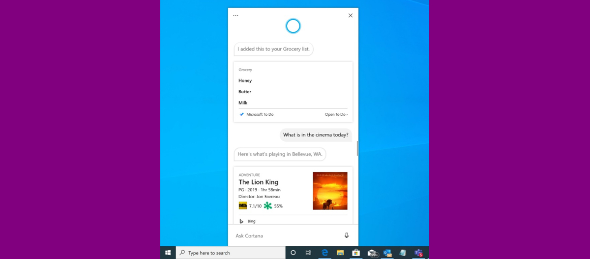 Microsoft's New Cortana App for Windows 10 Released in Preview Build