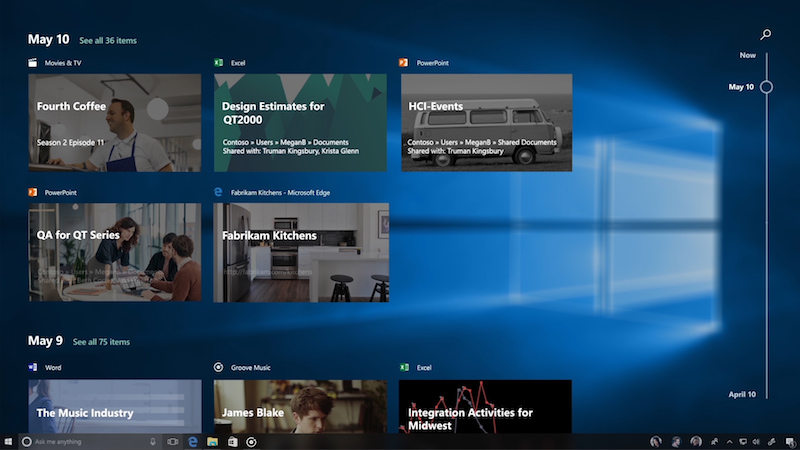 Windows 10 Timeline Will Let You Easily Revisit Recent Activity