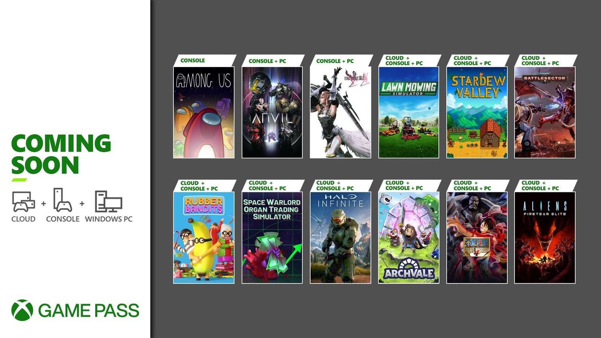 Xbox Game Pass December 2021 Games Revealed: Halo Infinite, Among Us, Final Fantasy XIII-2, More