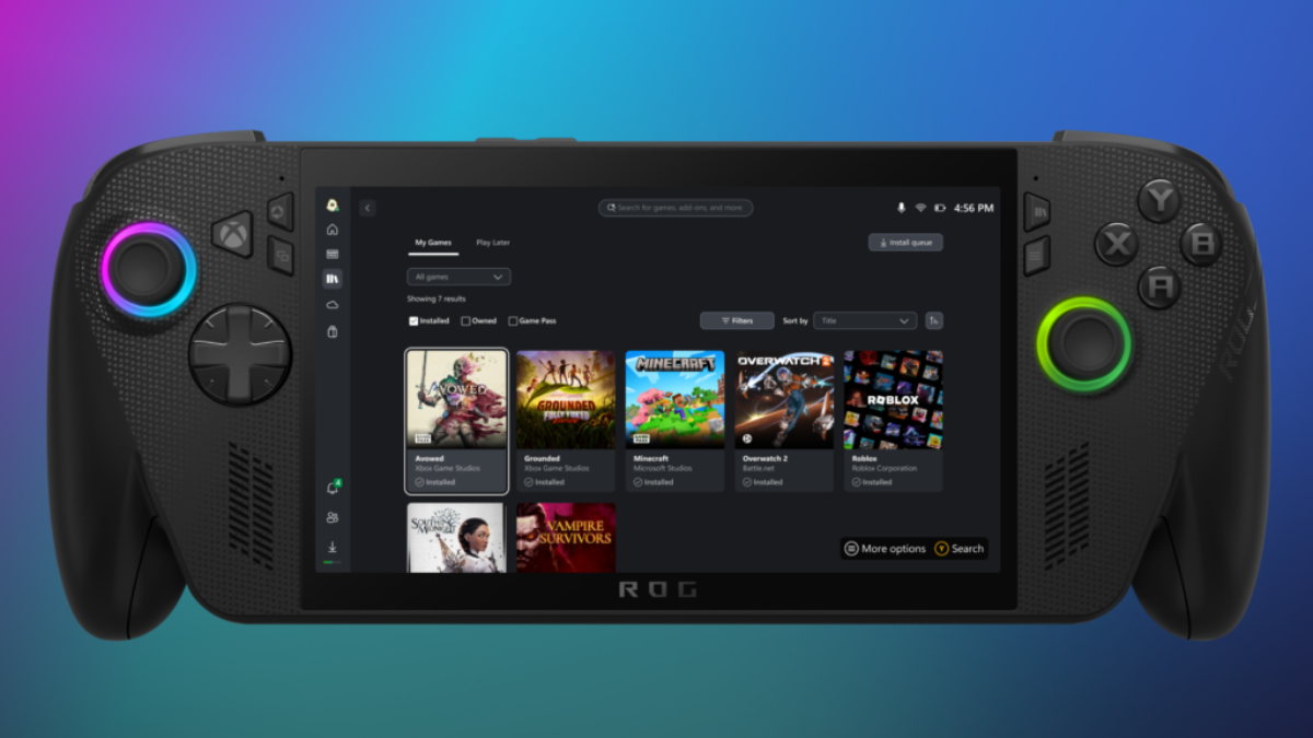 Microsoft's Xbox Full-Screen Experience Leaks on Other Windows Handhelds Ahead of ROG Xbox Ally Debut