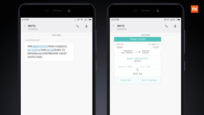 Xiaomi Unveils Smart IRCTC SMS Feature That's Coming Soon to MIUI