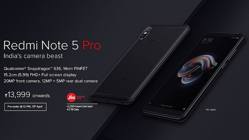 Redmi Note 5 Pro à¤à¥ à¤à¤ Mi.com à¤ªà¤° à¤ªà¥à¤°à¥-à¤à¤°à¥à¤¡à¤° à¤¸à¥à¤²