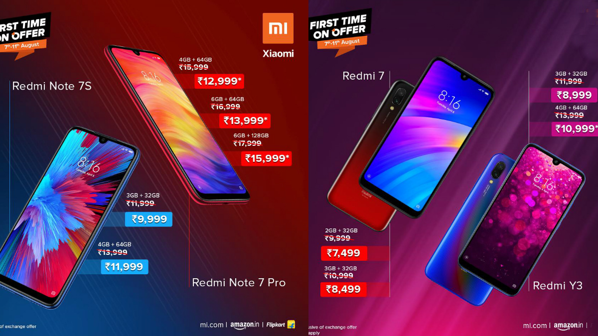Xiaomi Independence Day Sale 2019: Offers on Redmi Note 7S, Redmi Note 7 Pro, Other Phones