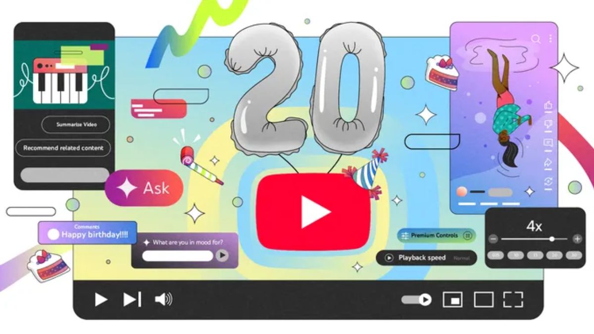 YouTube Reportedly Rolls Out New UI for Video Player; Adds Features to Commemorate 20th Anniversary