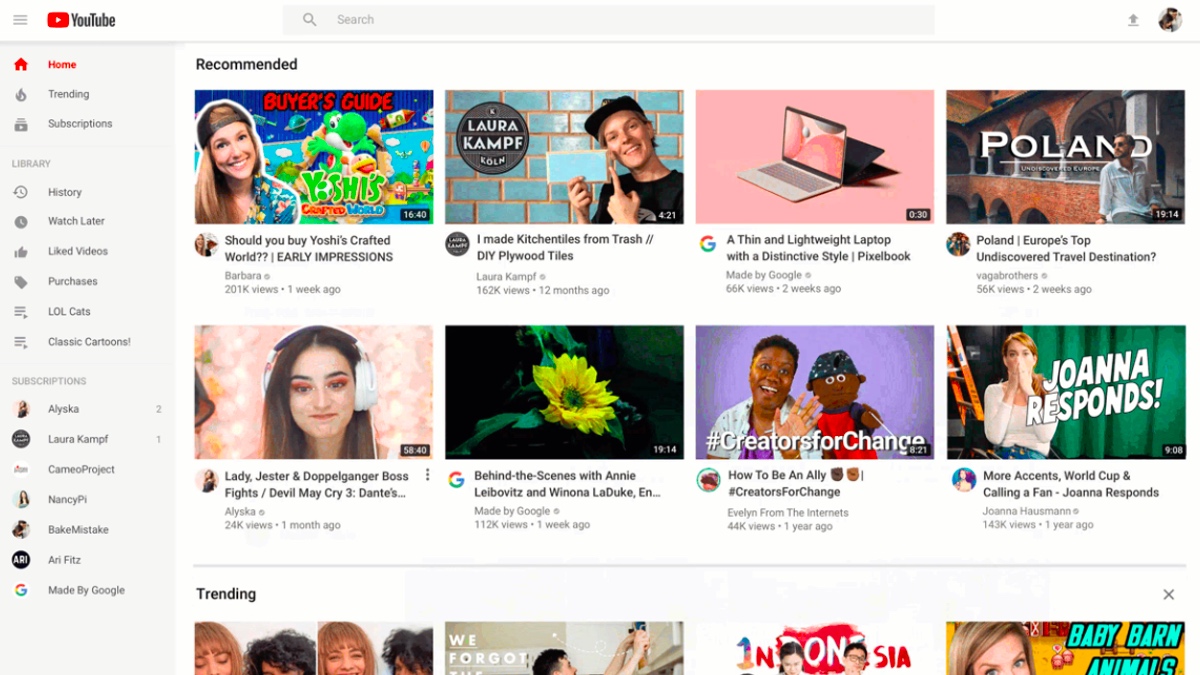 YouTube Homepage Redesign Brings Video Queue and Option to Mute Channels