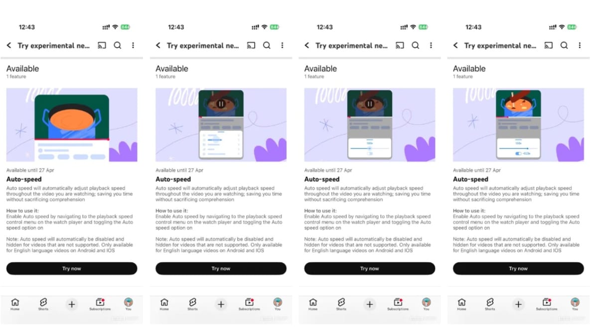 youtube premium experimental features android authority inline Auto Speed