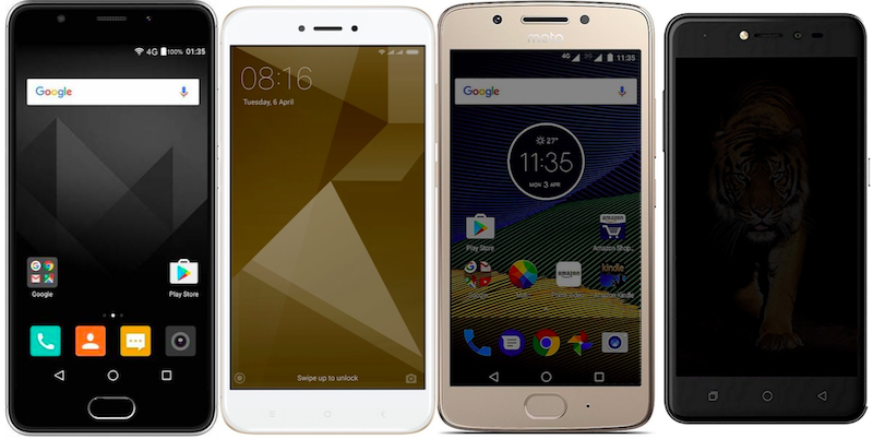 Yu Yureka Black vs Xiaomi Redmi 4 vs Moto G5 vs Coolpad Note 5 Lite: Price and Specifications Compared