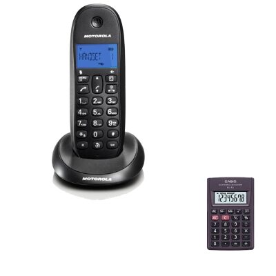 Motorola 1001 Cordless Landline Phone (Black)