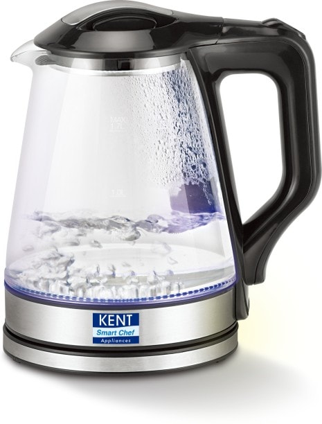 Kent 16023 1.7 L Electric Kettle (Black & Silver)