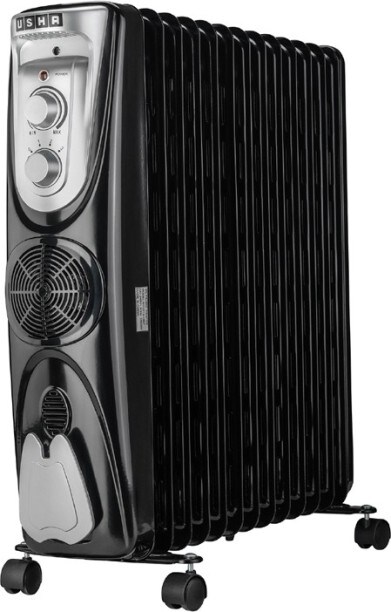 Usha 3811F P Oil Filled Room Heater (Black)