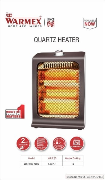 Warmex 800 Plus Quartz Room Heater (Brown)