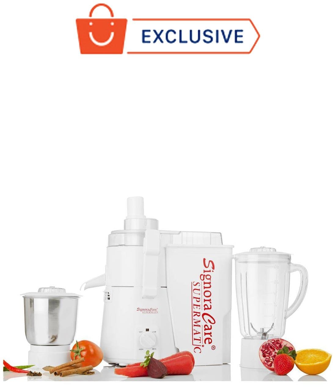 Signoracare 900W Mixer Grinder (White, 2 Jar)