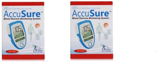 Dr. Gene Accusure Glucometer Strips (100 Strips)