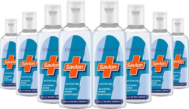 Savlon Active Gel Hand Sanitizer (100ML, Pack of 8)