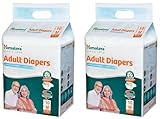 Himalaya Adult Diapers (White, 10 COUNT, Pack of 2, M)