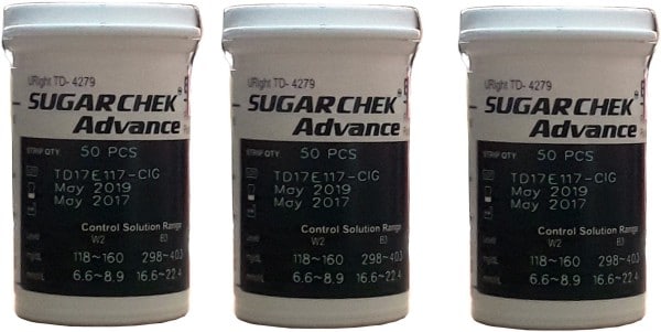 SugarChek Advance Glucometer Strips (150 Strips)