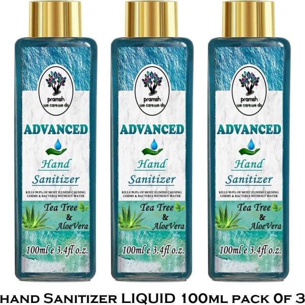 Pramsh Advanced Tea Tree & Aloe Vera Hand Sanitizer (100ML, Pack of 3)