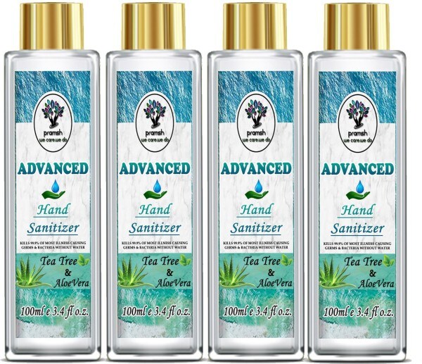 Pramsh Advanced Tea Tree & Aloe Vera Hand Sanitizer (100ML, Pack of 4)