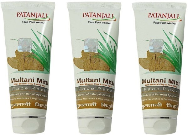 Patanjali Aloe Vera Multani Mitti Face Pack (60GM, Pack of 3)