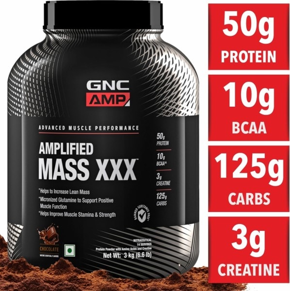 GNC AMP Amplified Mass XXX Protein Powder (3KG) Price in India
