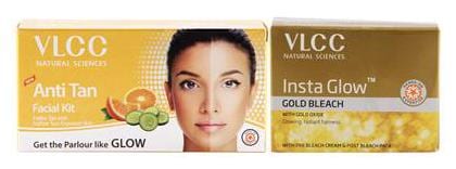 VLCC Anti-Tan Facial Kit & Insta Glow Bleach (60GM, Pack of 6)