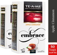 TE-A-ME Apple Cinnamon Infusion Tea (50GM, Pack of 2, 50 Pieces)
