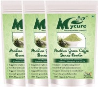 MyCure Arabica Green Beans Powder Coffee (Green, 400GM, Pack of 3)