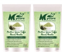 MyCure Arabica Green Beans Powder Coffee (Green, 400GM, Pack of 2)