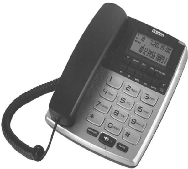 Uniden AS7402 Corded Landline Phone (Silver) Price in India