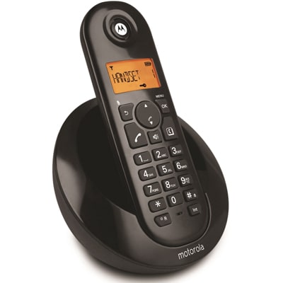 Motorola C601L Cordless Landline Phone (Black)