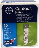 Bayer Contour Plus Glucometer Strips (50 Strips)
