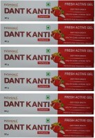 Patanjali Dant Kanti Fresh Active Gel Toothpaste (80GM, Pack of 6)
