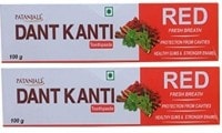 Patanjali Dant Kanti Red Toothpaste (100GM, Pack of 2)