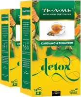 TE-A-ME Detox Cardamom Turmeric Herbal Tea (50GM, Pack of 2, 50 Pieces)
